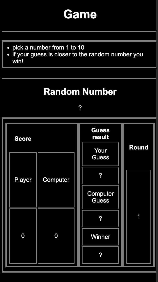 screenshot of my game